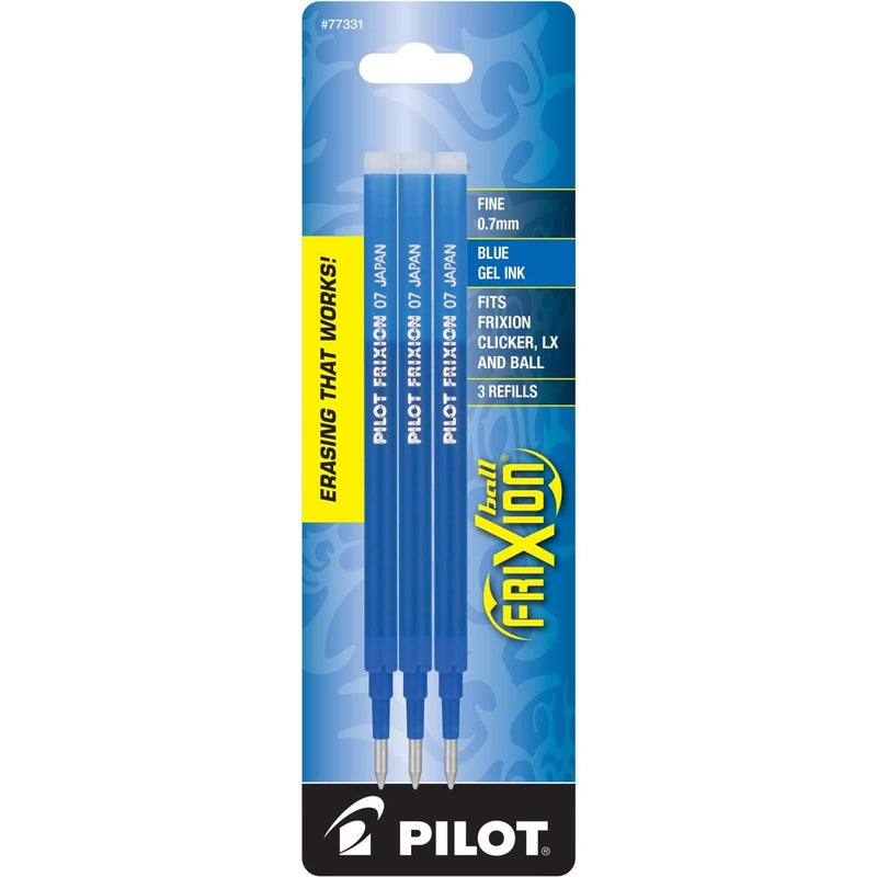 Pilot Gel Ink Refills for FriXion Erasable Gel Ink Pen, Fine Point, Blue Ink, 6 Packs total of 18 refills (77331) - Image 2